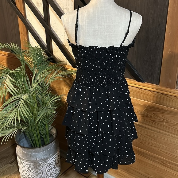 NWT She and Sky Polka Dot Mini Dress
black with white polka dots large - Picture 4 of 8